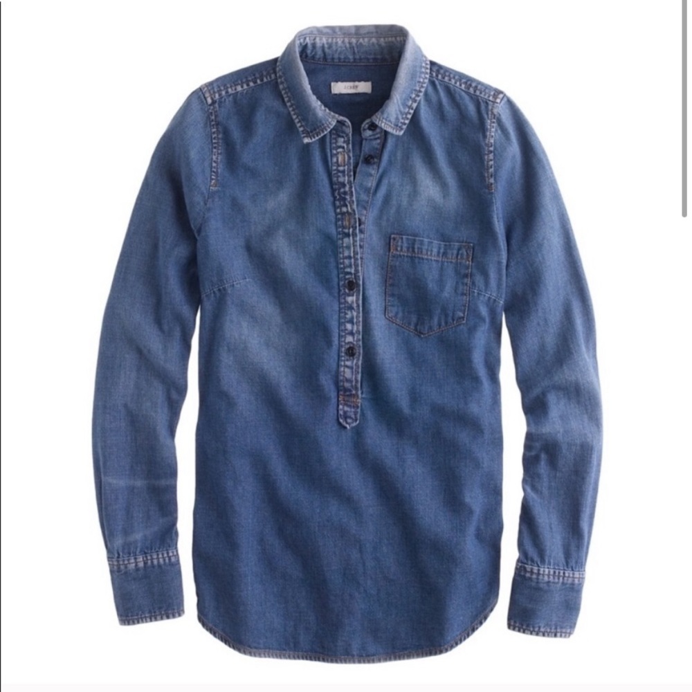 Denim J. Crew Long sleeve Shirt